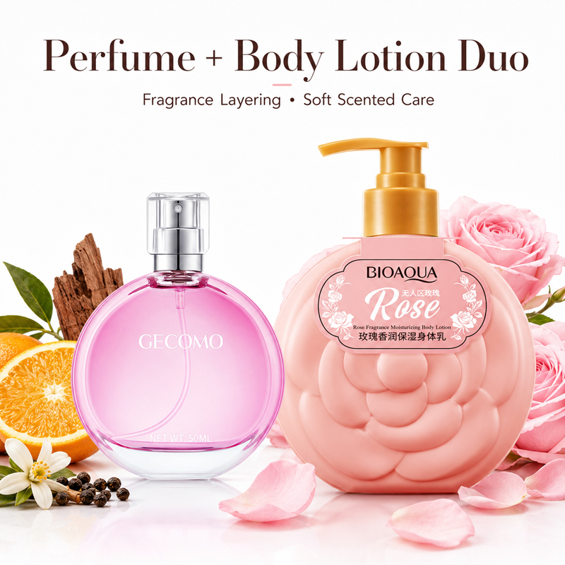 Perfume Fragrance Body Lotion - Set Profumo Donna GECOMO 50ml +