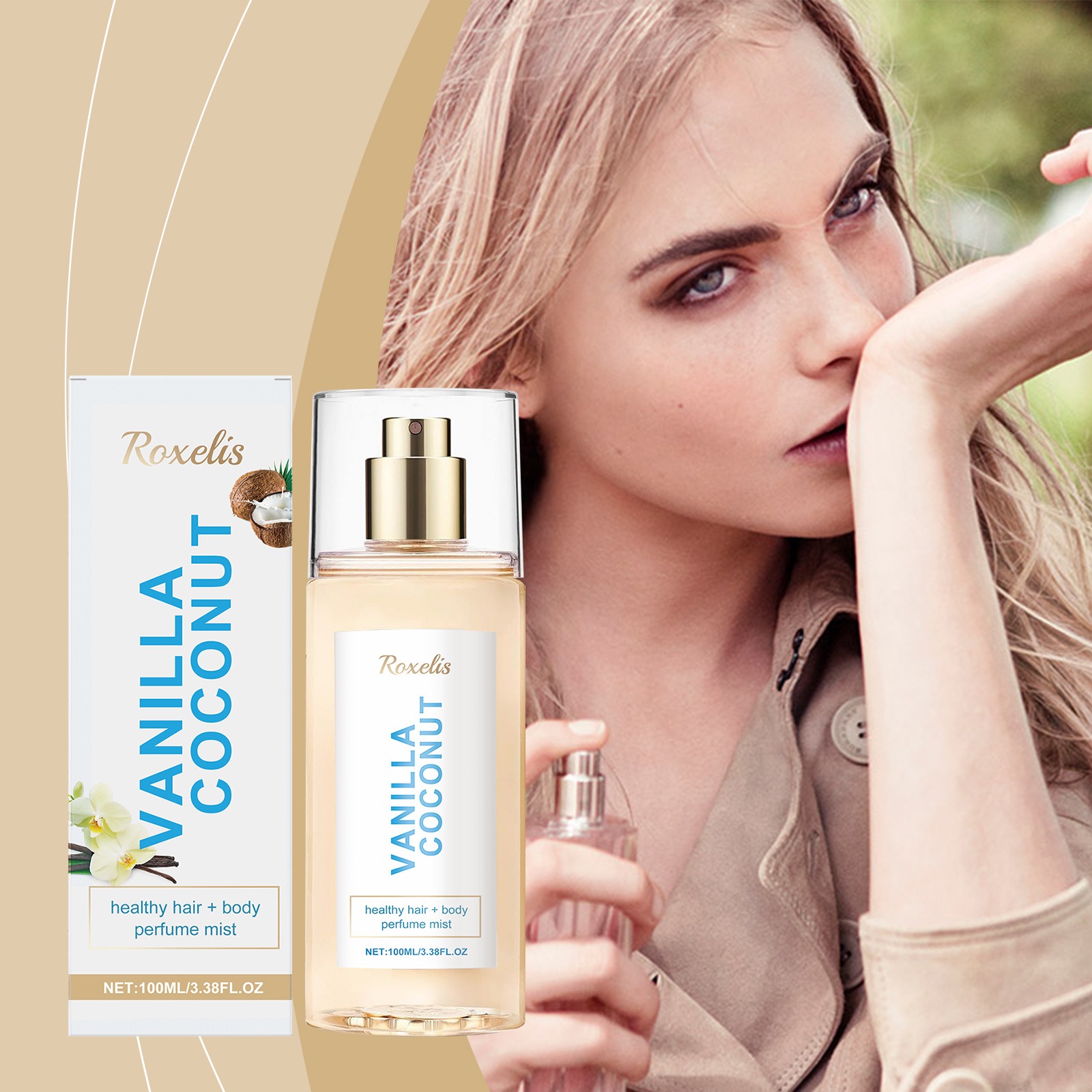 Perfume Fragrance Hair Spray - ROXELIS Profumo per Capelli e Corpo