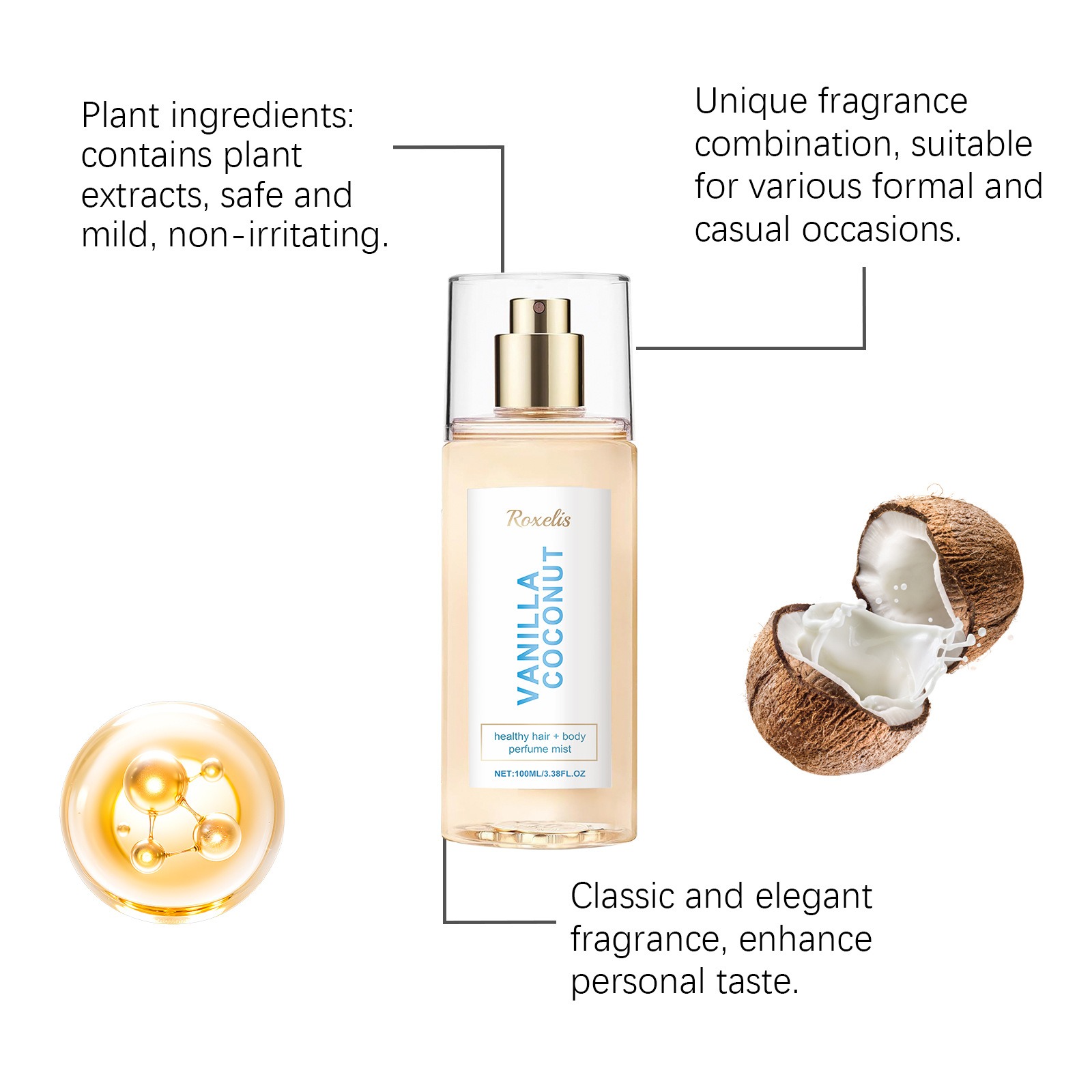 ROXELIS Profumo per Capelli e  - Perfume Fragrance Hair Spray recensione e prezzo